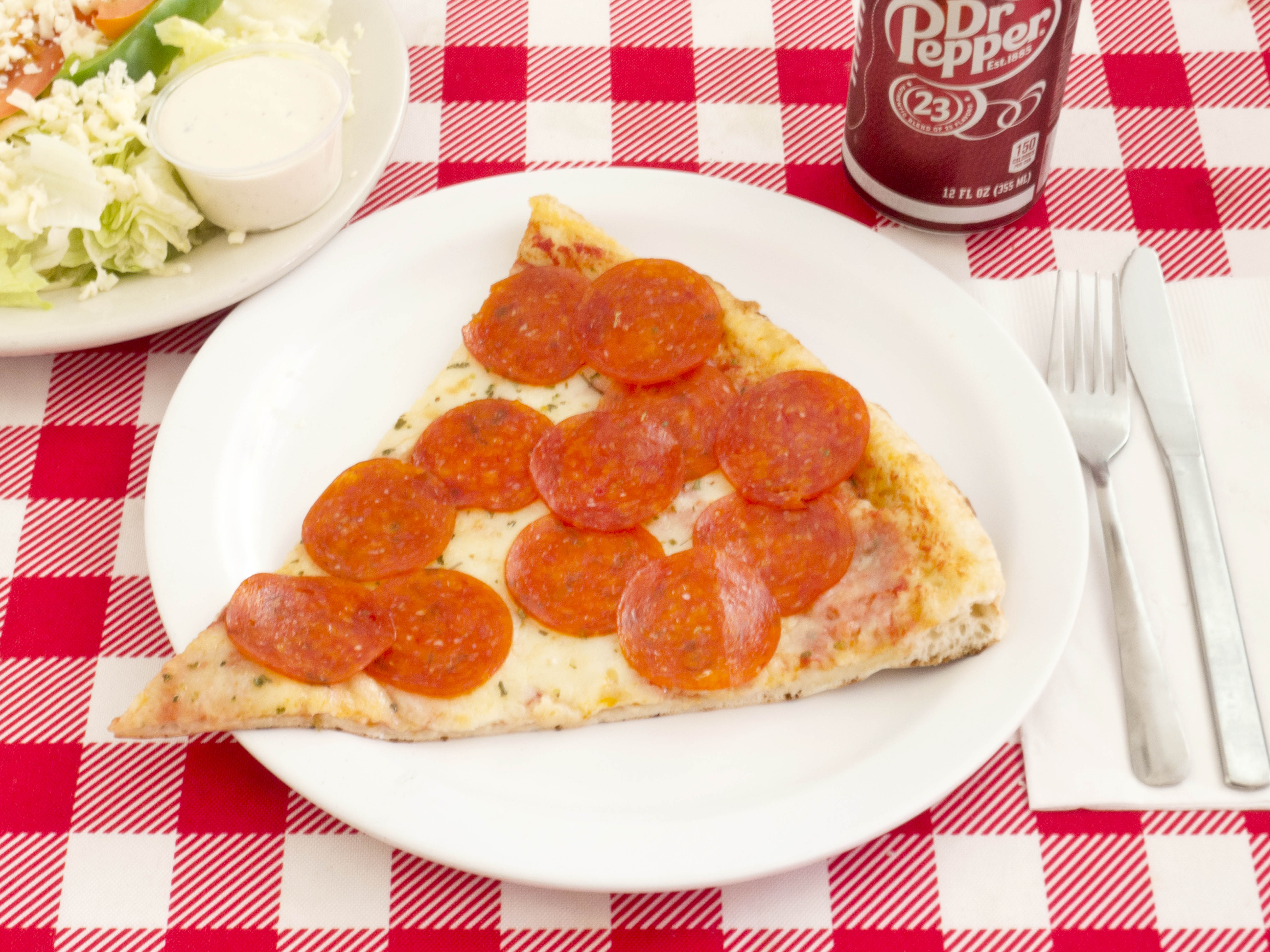 Order Large Slice of Cheese Pizza food online from Divino's Pizza store, Dallas on bringmethat.com