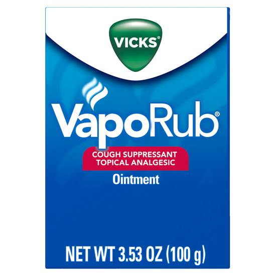 Order Vicks VapoRub Original Cough Suppressant Topical Analgesic Ointment (3.53 oz) food online from Rite Aid store, PITTSBURGH on bringmethat.com