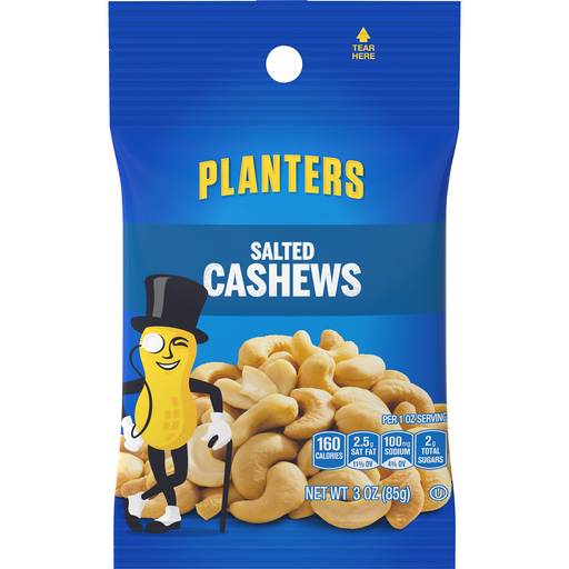 Order Planters Salted Cashews food online from Deerings Market store, Traverse City on bringmethat.com