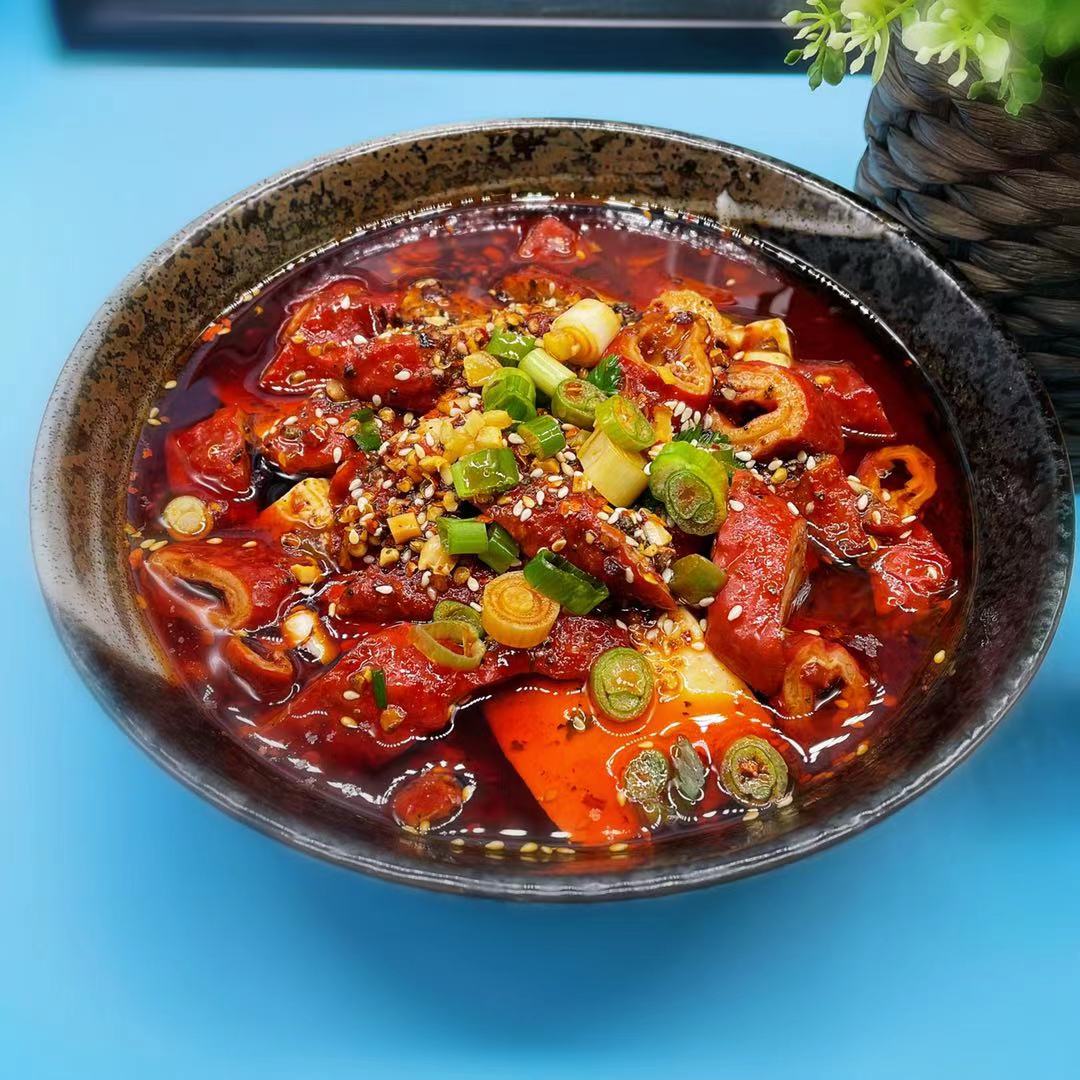 Order 蜀湘豆花肥肠️️ Pork intestine &tofu w/ numbing spicy sauce food online from Fashion Wok store, Foster City on bringmethat.com