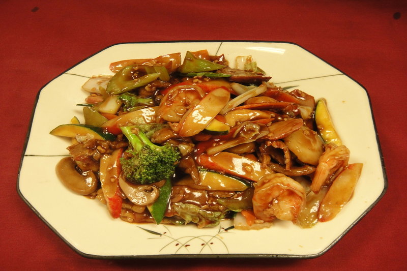 Order 17. Shrimp with Vegetables Combination Platter food online from New Wong Chinese Restaurant store, Wickliffe on bringmethat.com