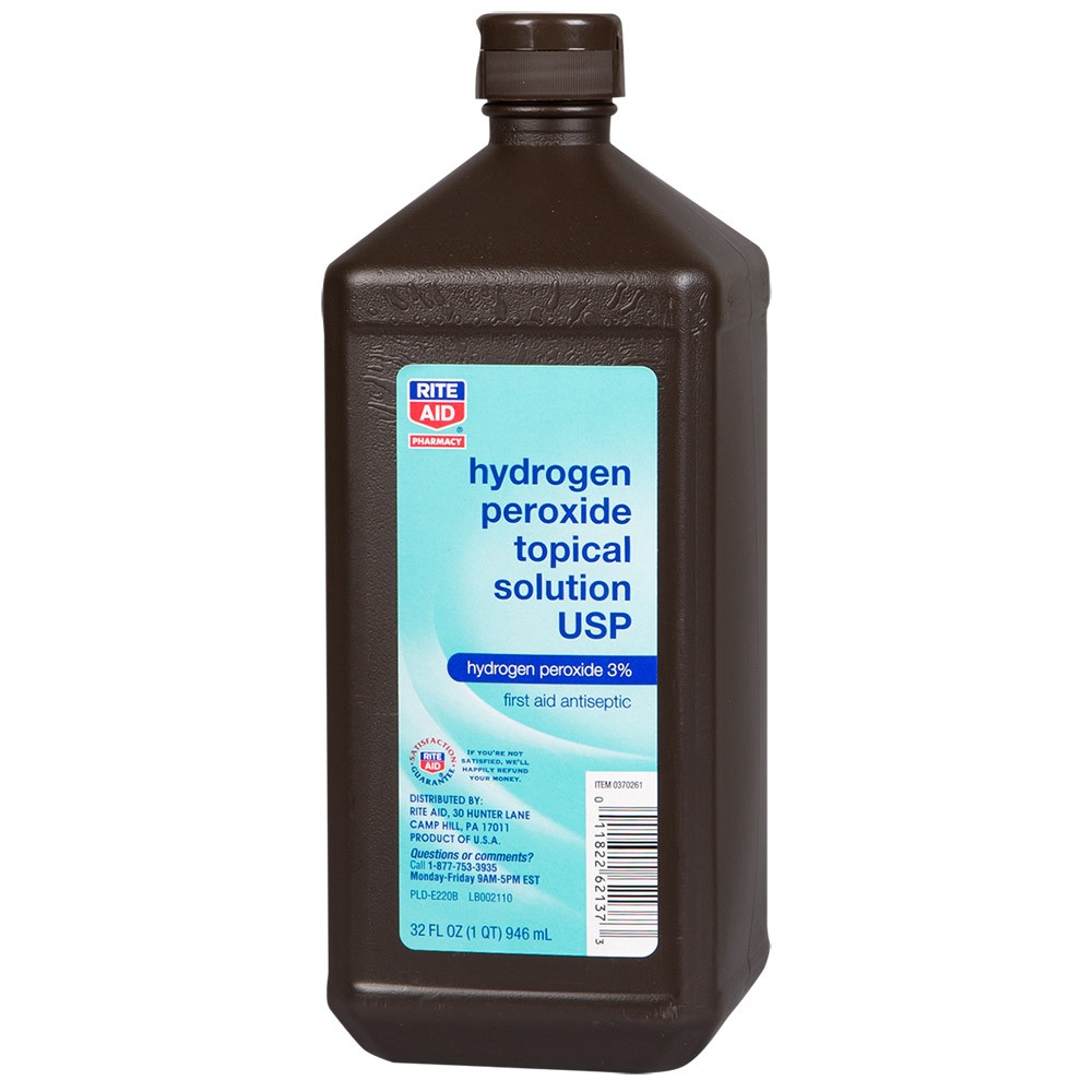 Order Rite Aid Hydrogen Peroxide Solution - 32 fl oz food online from Bartell store, Edmonds on bringmethat.com