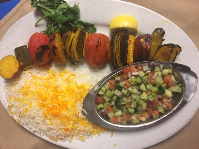 Order Vegetable Kebab Dinner food online from Persian Room store, Tucson on bringmethat.com