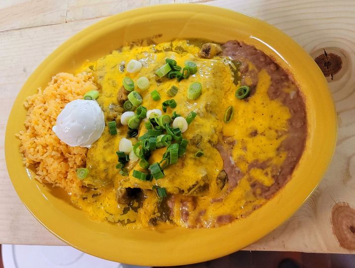 Order Enchiladas Verdes food online from Chapala Mexican Kitchen store, Oklahoma City on bringmethat.com
