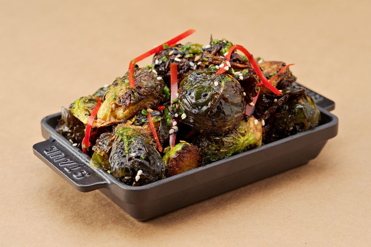 Order Sweet Sriracha Brussels Sprouts food online from Perry Steakhouse & Grille-Memorial store, Houston on bringmethat.com