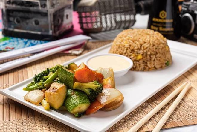 Order Vegetables and Fried Rice food online from Rock N Roll Sushi store, Canton on bringmethat.com