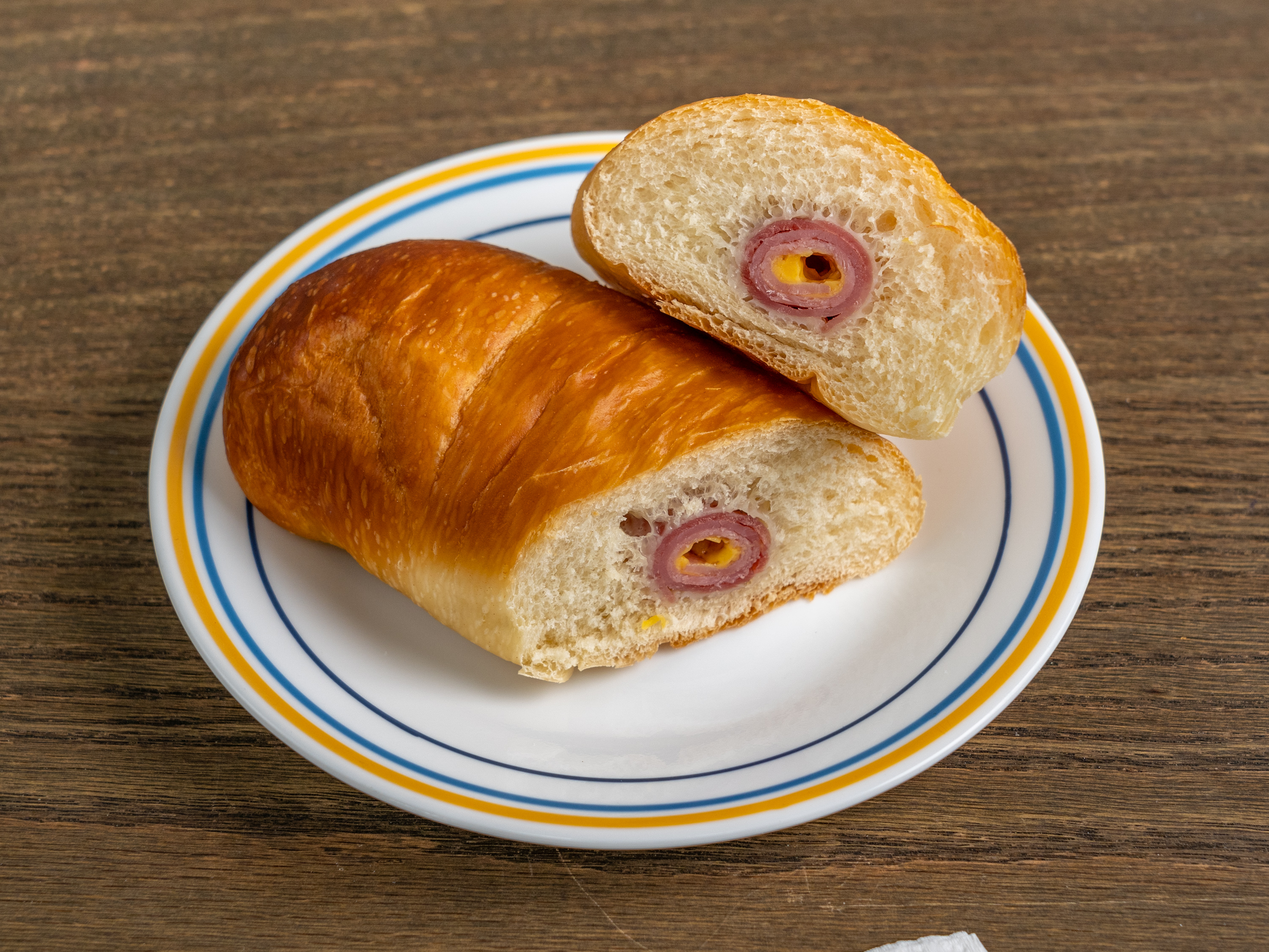 Order Ham and Cheese Kolache food online from Snowflake Donuts store, Boerne on bringmethat.com