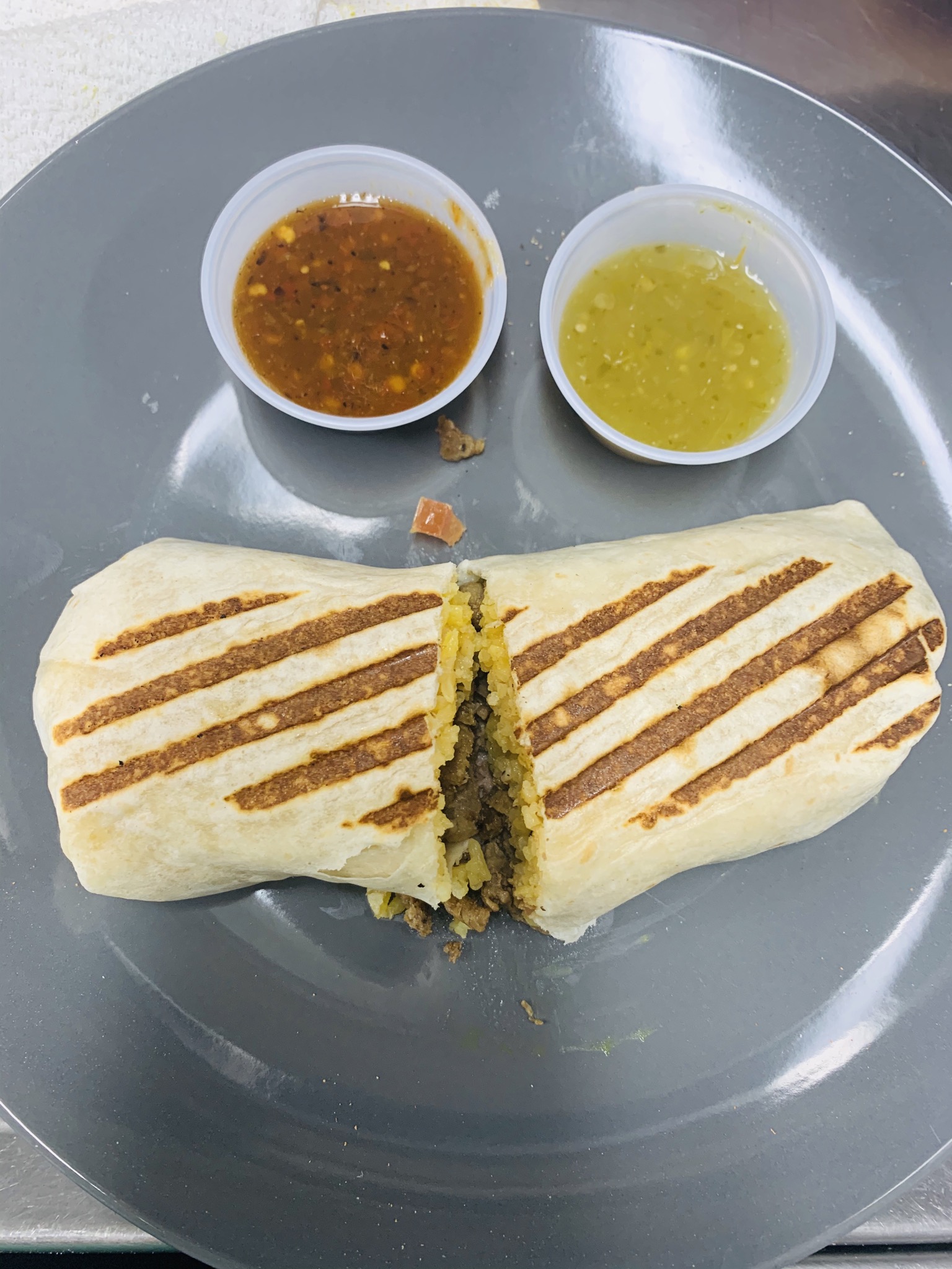 Order Meat Burrito food online from Taqueria store, Bakersfield on bringmethat.com