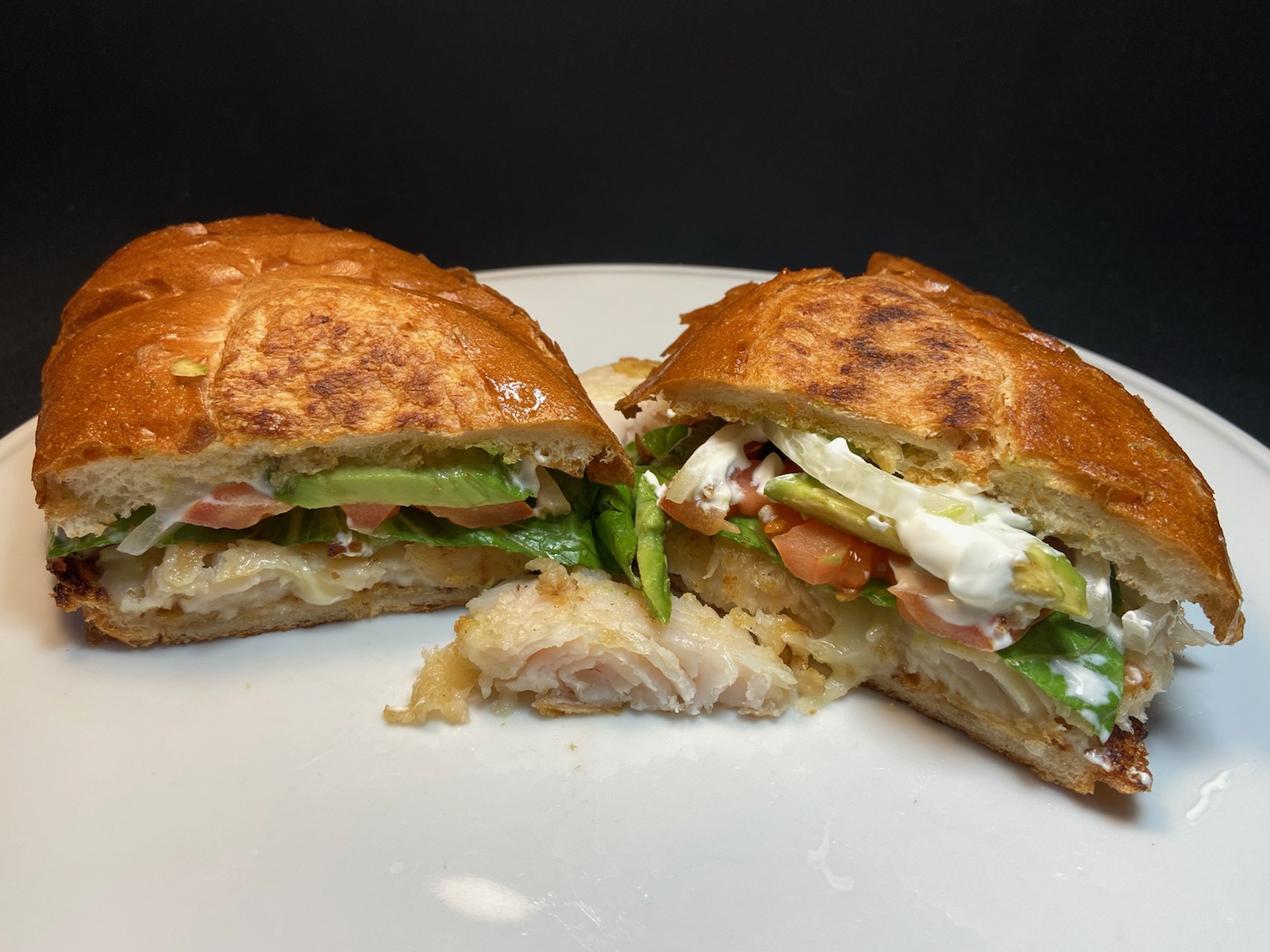 Order Torta with Fish food online from Adelita Taqueria Restaurant & Bar store, San Jose on bringmethat.com