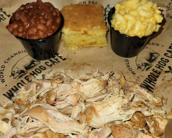 Order Pulled Chicken Plate food online from Whole Hog Cafe store, Yonkers on bringmethat.com