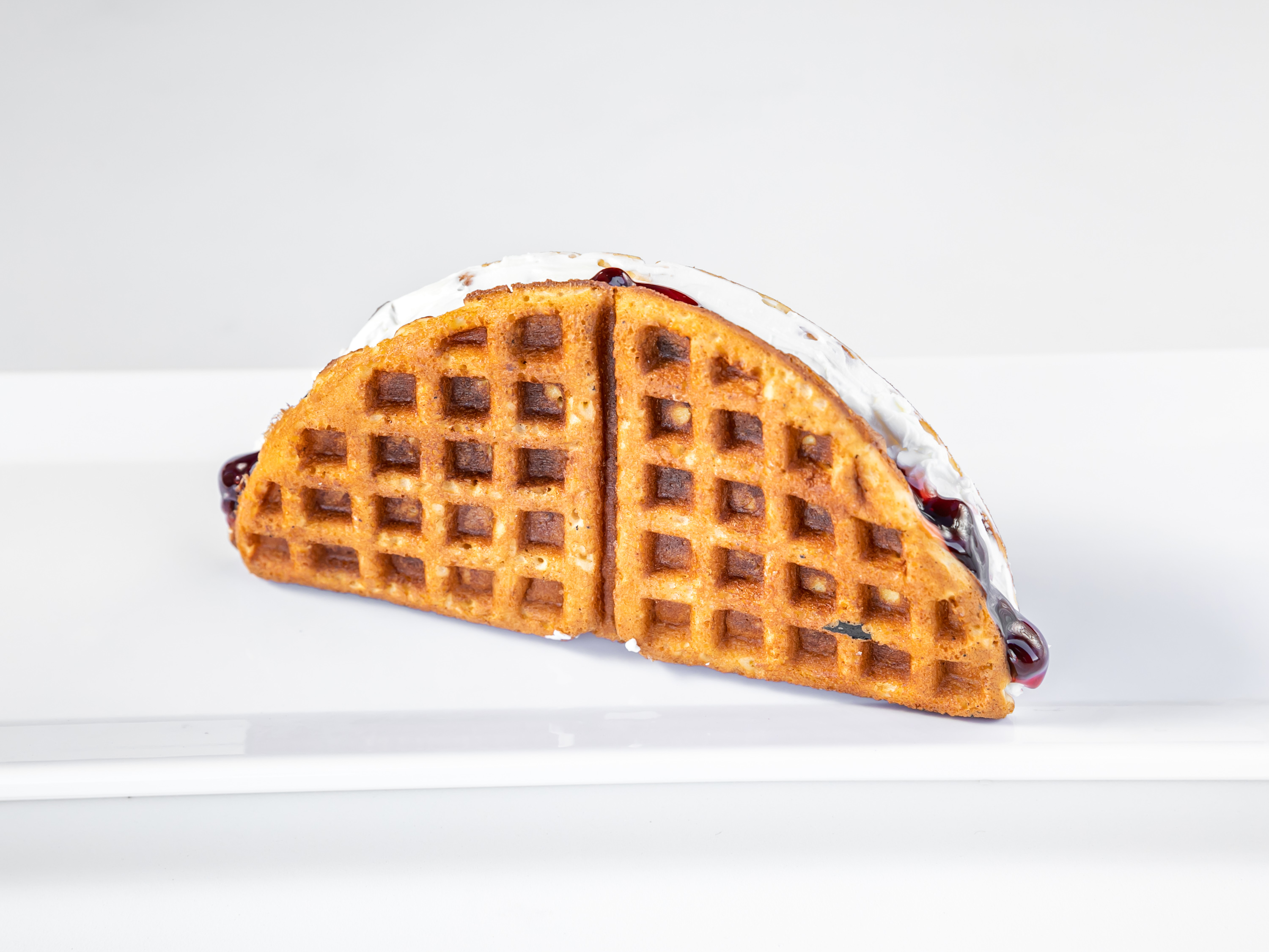 Order Blueberry and Cream Cheese Waffle Sandwich food online from Famous Waffle Sandwich store, San Diego on bringmethat.com