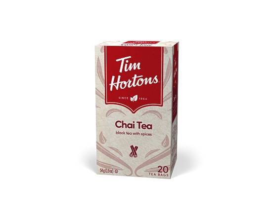 Order Chai Specialty Tea Bags, 20ct Box food online from Tim Hortons store, Norton Shores on bringmethat.com