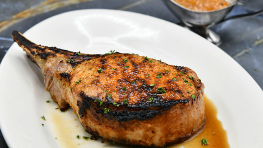 Order Prime Double-Cut Pork Chop food online from Morton's store, Charlotte on bringmethat.com