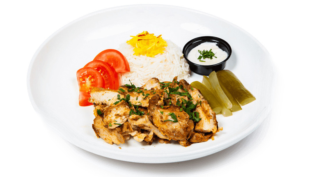 Order Chicken Shawerma Plate food online from Fadi Mediterranean Grill store, Katy on bringmethat.com
