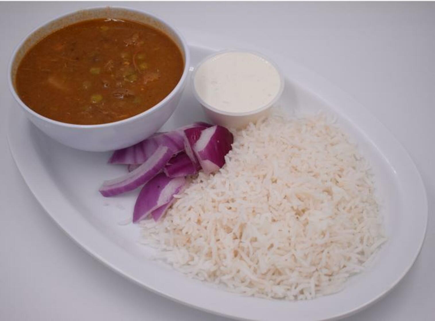 Order CHICKEN CURRY STEW food online from Shiraz store, Louisville on bringmethat.com