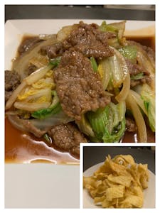 Order 38. Beef Chow Mein 牛炒面 food online from Lucky Wok store, Lenexa on bringmethat.com