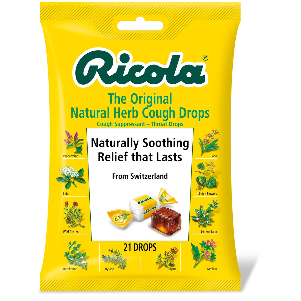 Order Ricola Cough Suppressant/Throat Drops, Natural Herb - 21 ct food online from Rite Aid store, REEDLEY on bringmethat.com