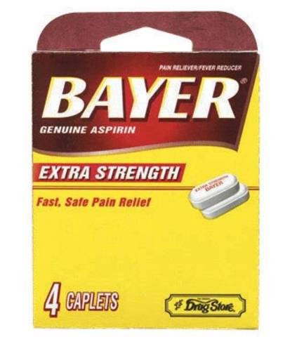 Order Genuine Bayer Aspirin 325Mg Coated Tablets, Pain Reliever And Fever Reducer - 4 Ct food online from Pepack Sunoco store, Peapack on bringmethat.com