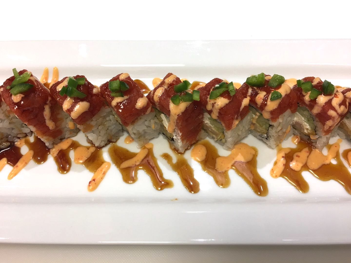 Order 911 Fire Roll food online from Poke Sushi Roll store, Dallas on bringmethat.com