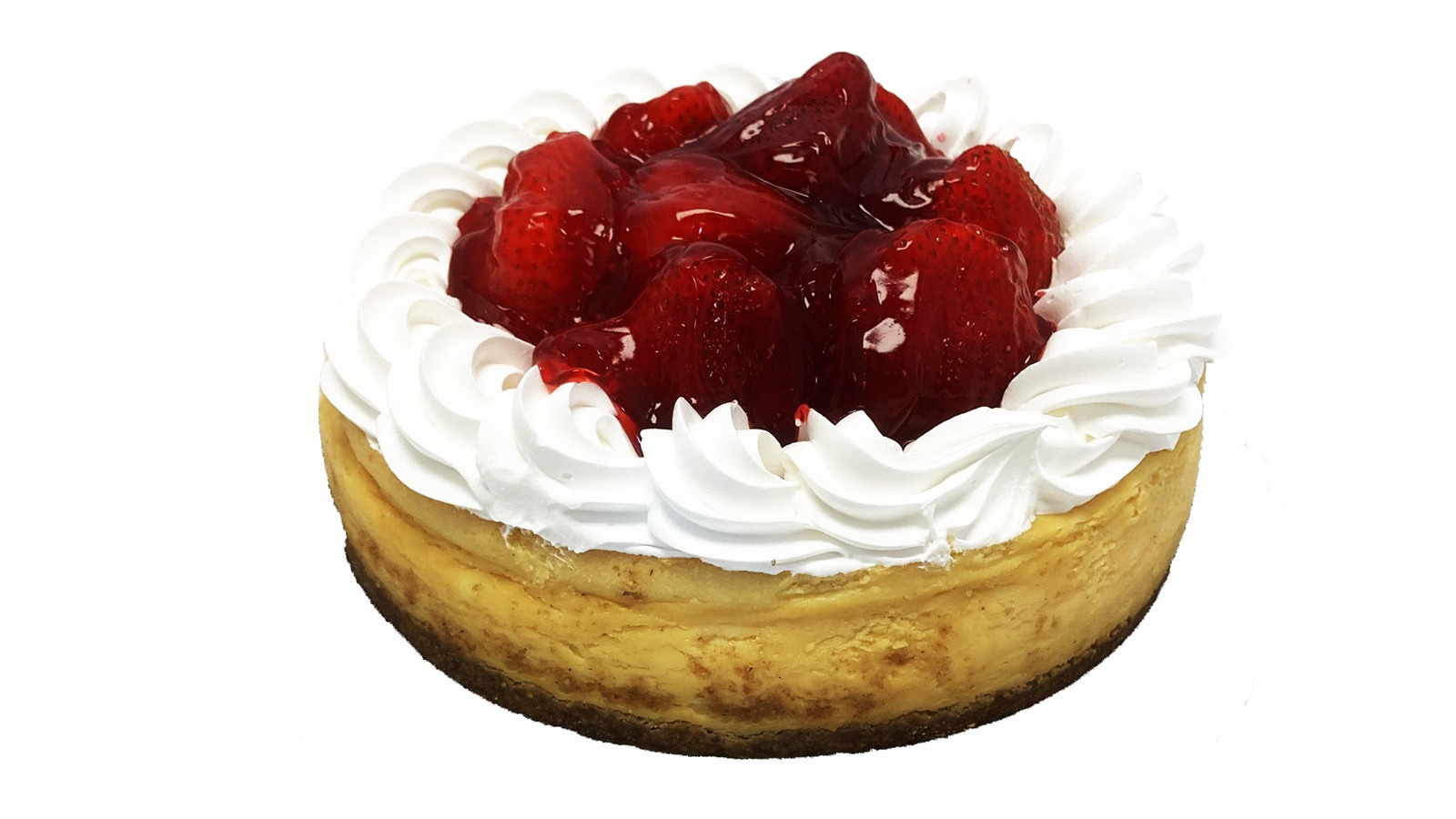 Order Fresh Strawberry New York Style Cheesecake, 7 inch food online from Lucky California store, Livermore on bringmethat.com