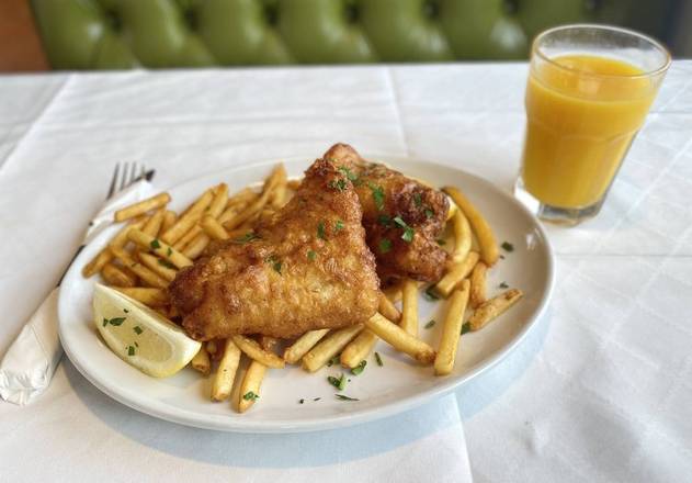 Order Fish & Chips  food online from Ivanhoe Restaurant & Bar store, Los Angeles on bringmethat.com
