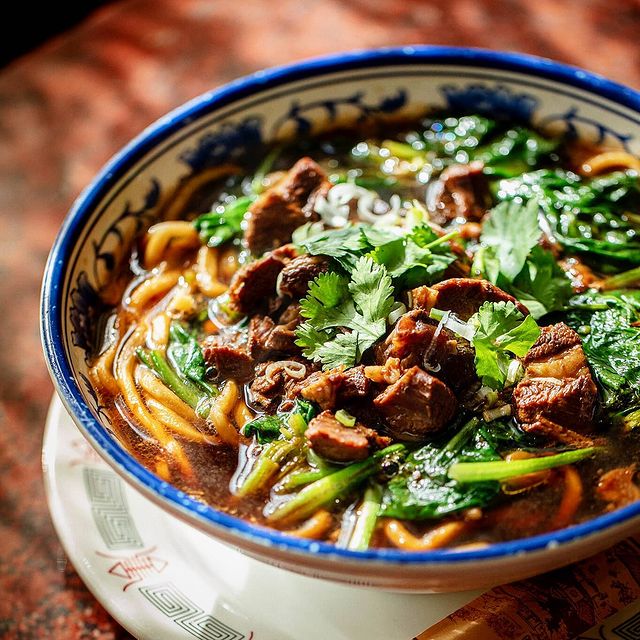 Order Spicy Beef Stew Noodle Soup food online from Old Mandarin Islamic store, San Francisco on bringmethat.com