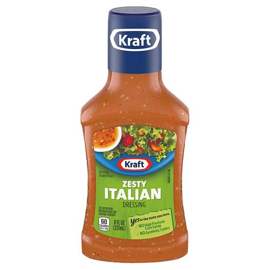 Order Kraft Zesty Italian Salad Dressing 8oz food online from Everyday Needs by Gopuff store, Chino on bringmethat.com