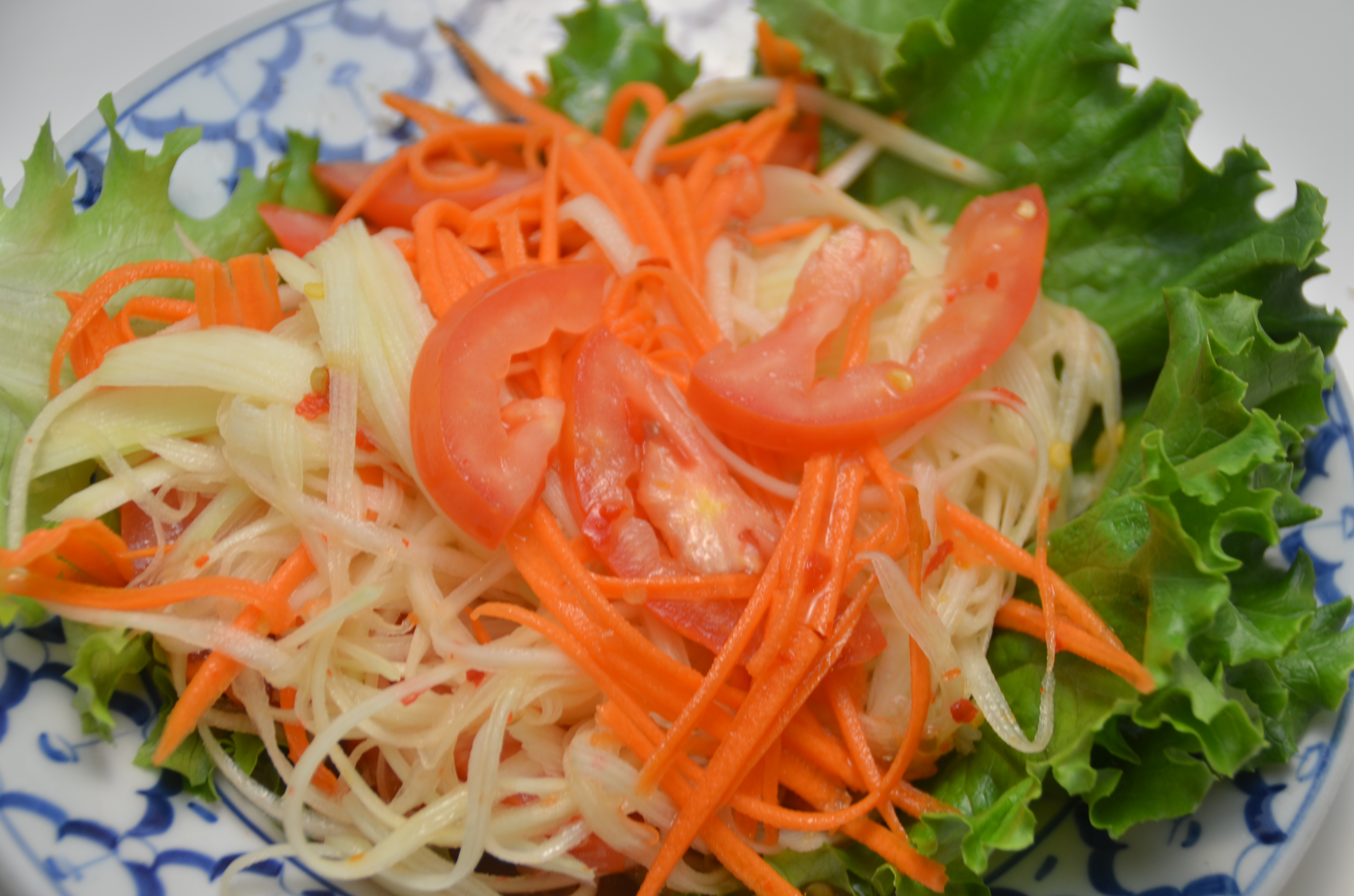 Order 12. Thai Papaya Salad food online from Thai Village store, Houston on bringmethat.com