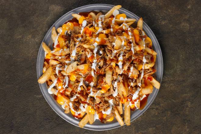 Order LOADED BBQ SHACK FRIES food online from Shane's Rib Shack store, Sneville on bringmethat.com