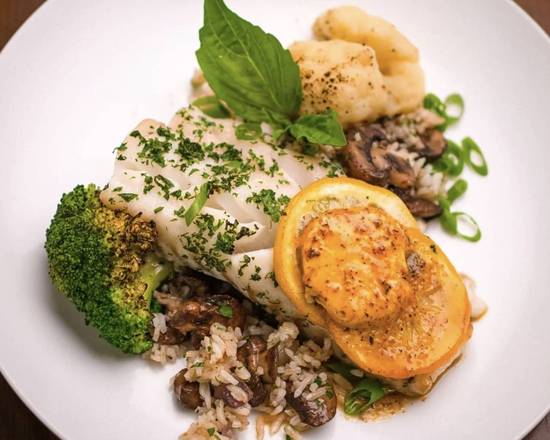 Order Baked Cod with Compound Cajun Butter food online from Zedric store, San Antonio on bringmethat.com