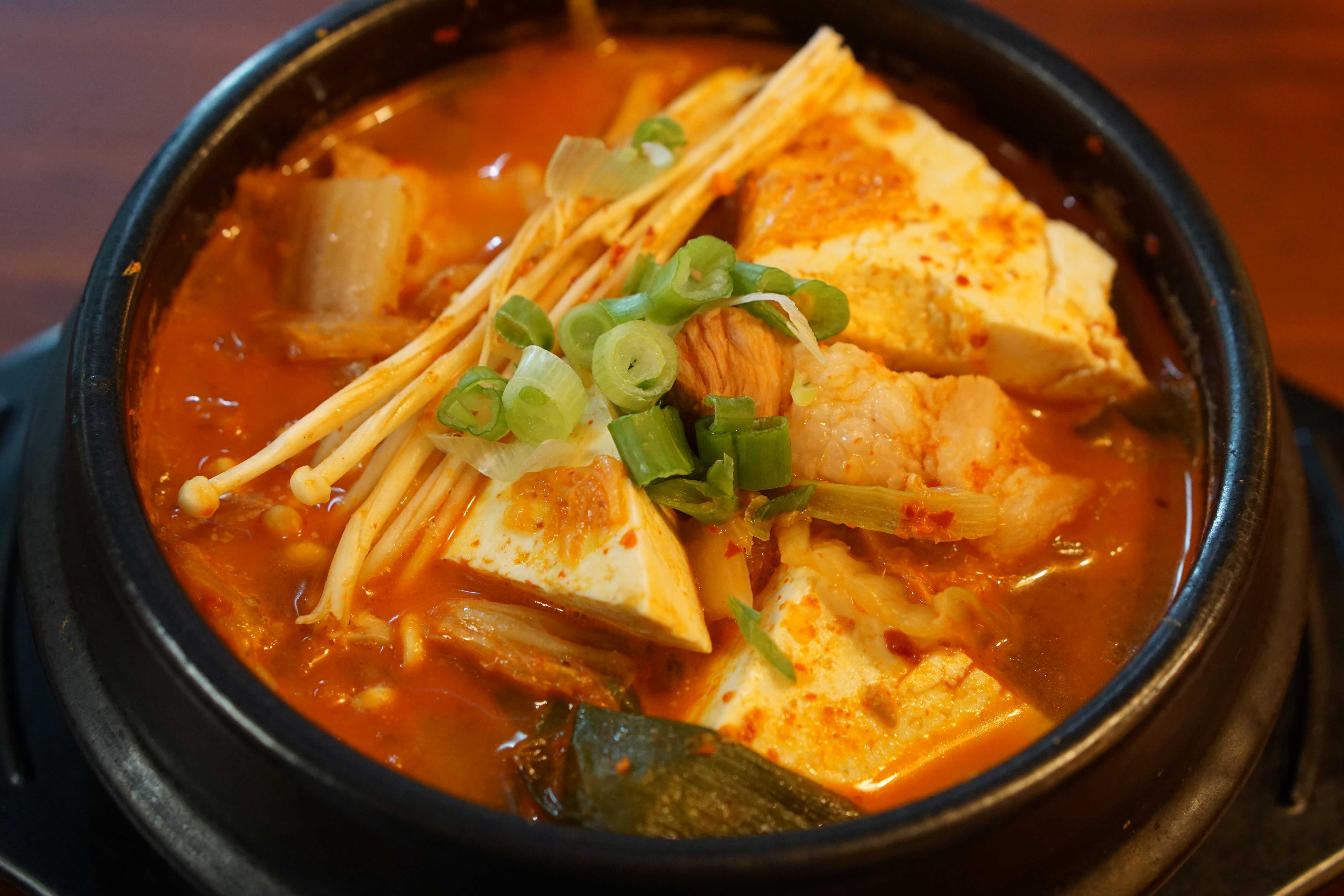 Order T1. Kimchi Stew food online from Mg Tofu House store, Los Angeles on bringmethat.com