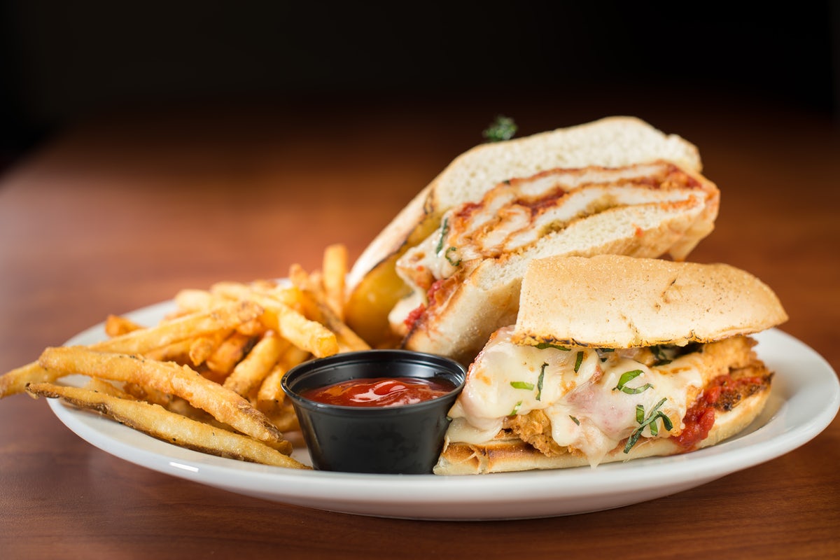 Order Chicken Parmesan Sandwich food online from Native Grill & Wings store, Tucson on bringmethat.com