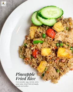 Order Pineapple Fried Rice food online from Cha Yen Thai Cookery store, Watertown on bringmethat.com