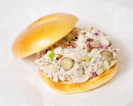 Order Chicken Salad Bagel food online from Brekkie Bagels store, Oceanside on bringmethat.com