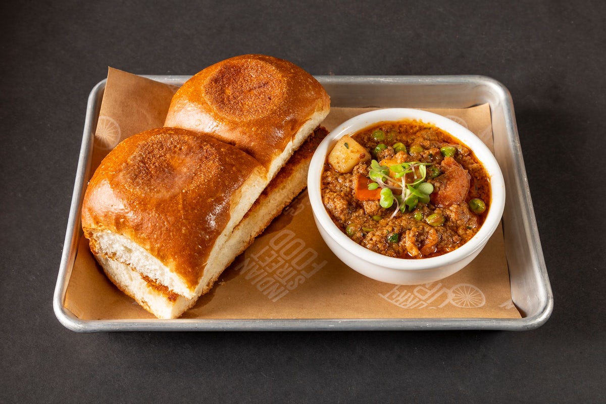 Order Keema Pav food online from Curry Up Now store, San Francisco on bringmethat.com