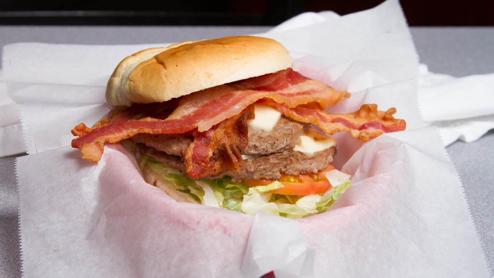 Order Double Cheeseburger food online from Lee's Hoagie House of Lake Wylie store, Clover on bringmethat.com