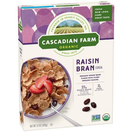 Order Cascadian Farm Raisin Bran Cereal food online from Deerings Market store, Traverse City on bringmethat.com