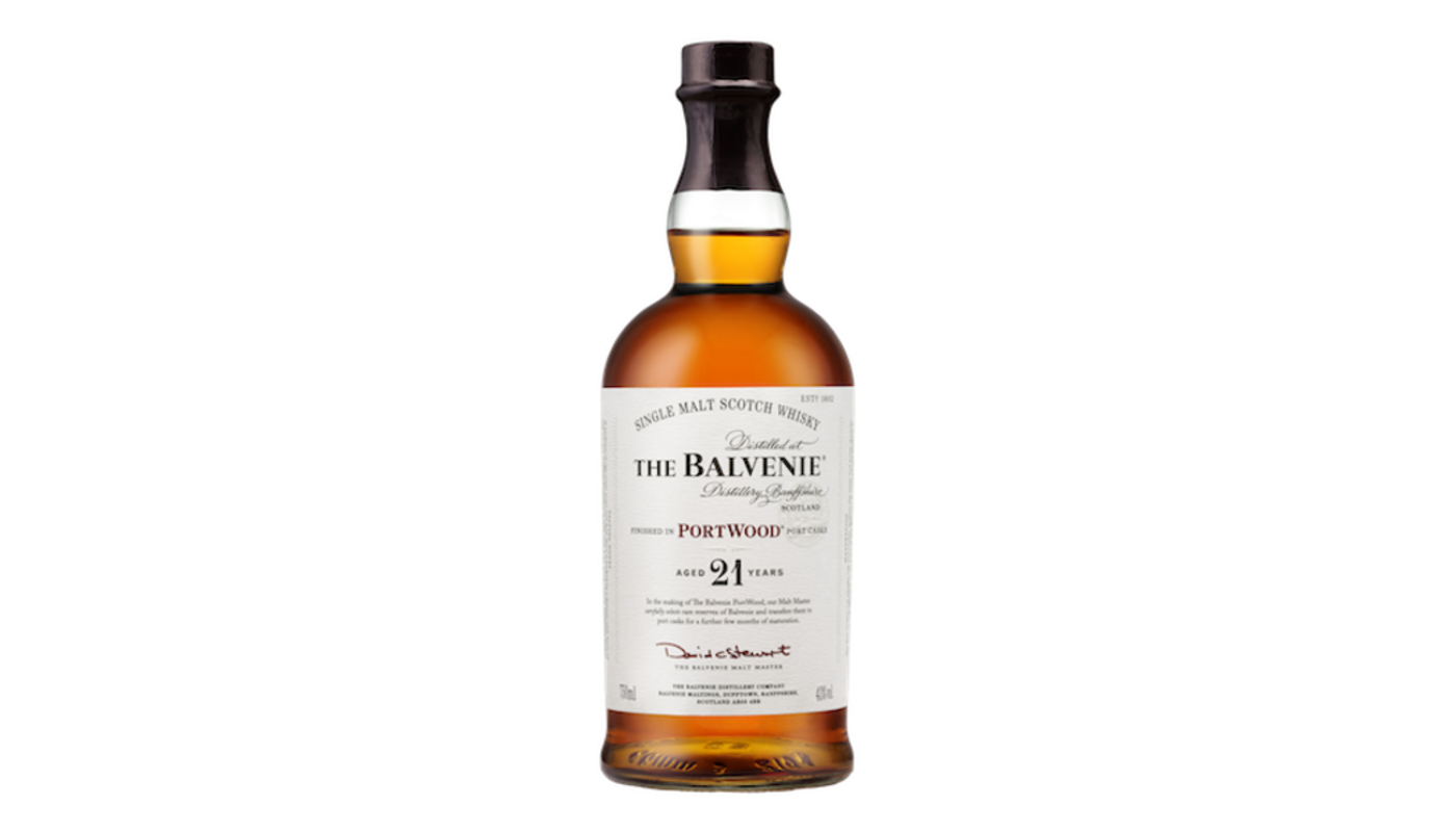 Order The Balevenie PortWood The Balvenie PortWood Single Malt Scotch Whisky 21 Year 750mL food online from Dimension Liquor store, Lake Forest on bringmethat.com