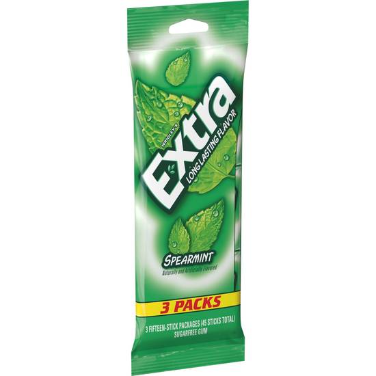 Order Extra Spearmint Sugar Free Chewing Gum, 15 CT (3 Pack) food online from Cvs store, CENTRAL FALLS on bringmethat.com
