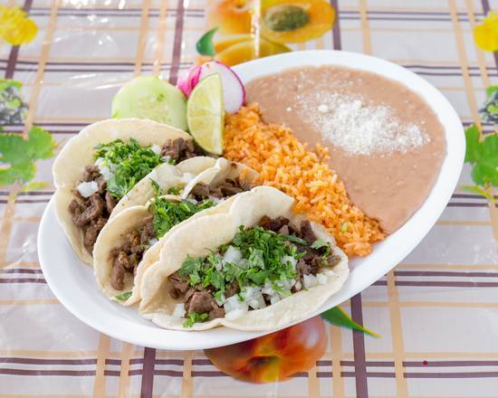 Order Tres Tacos Suaves food online from Tacos El Limoncito store, Inglewood on bringmethat.com