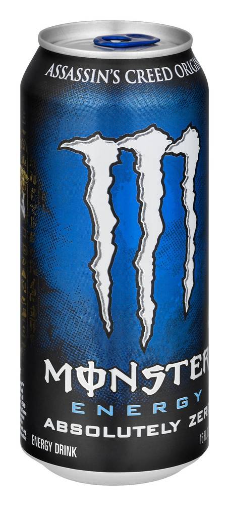 Order Monster Energy · Assassin's Creed Origins Absolutely Zero Sugar Energy Drink (16 fl oz) food online from Mesa Liquor store, Mesa on bringmethat.com