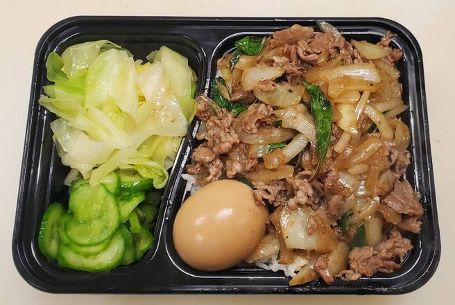 Order Lamb with Basil Over Rice (羅勒羊肉蓋飯) food online from Luxweet Bakery Cafe store, Chino Hills on bringmethat.com