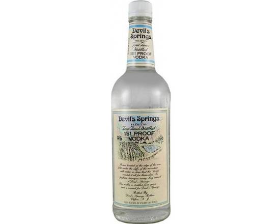 Order Devil's Springs, Premium Vodka 151 Proof · 750 mL food online from House Of Wine store, New Rochelle on bringmethat.com