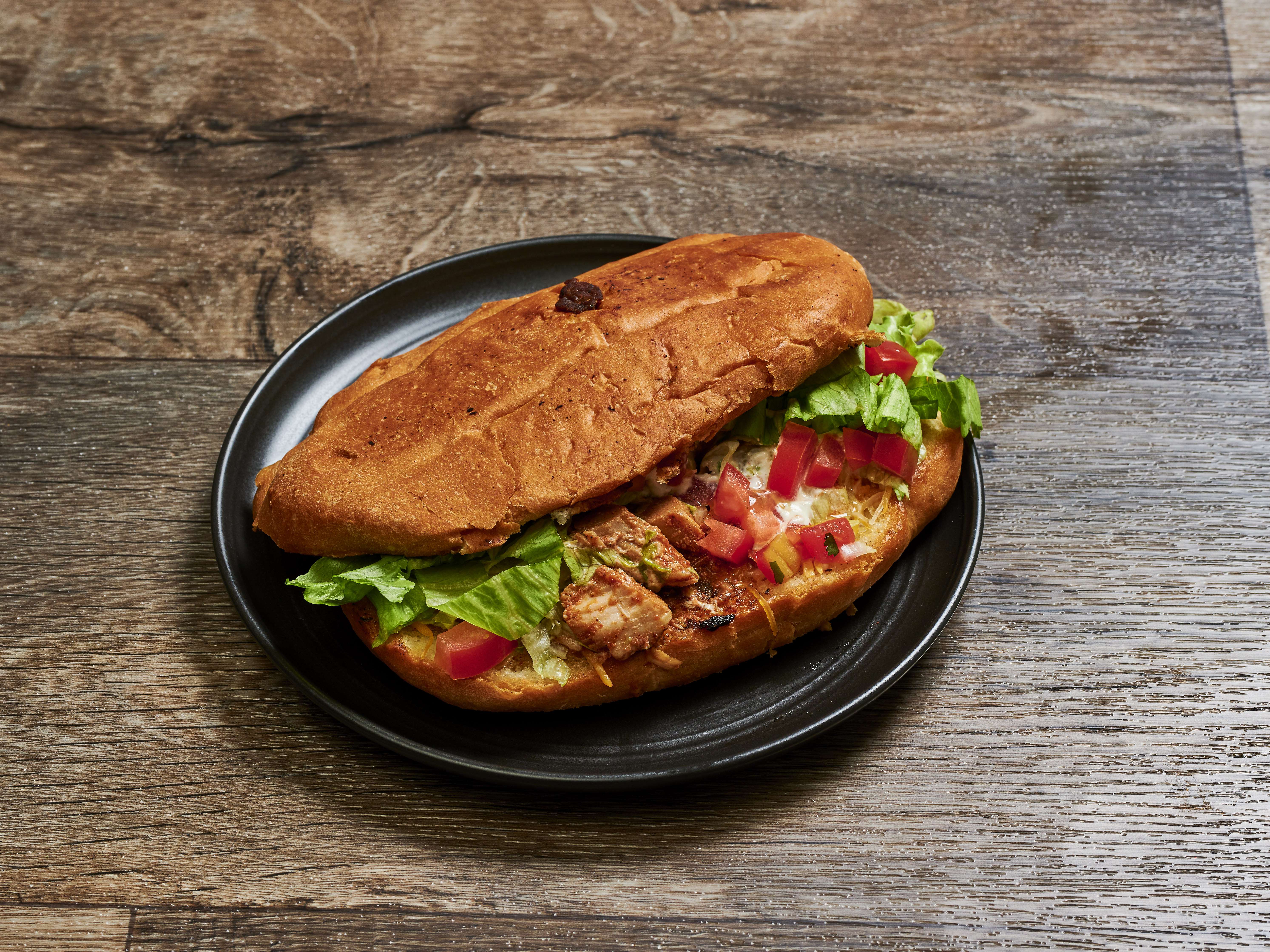 Order Chicken Torta food online from Blue Water Taco Grill store, Seattle on bringmethat.com