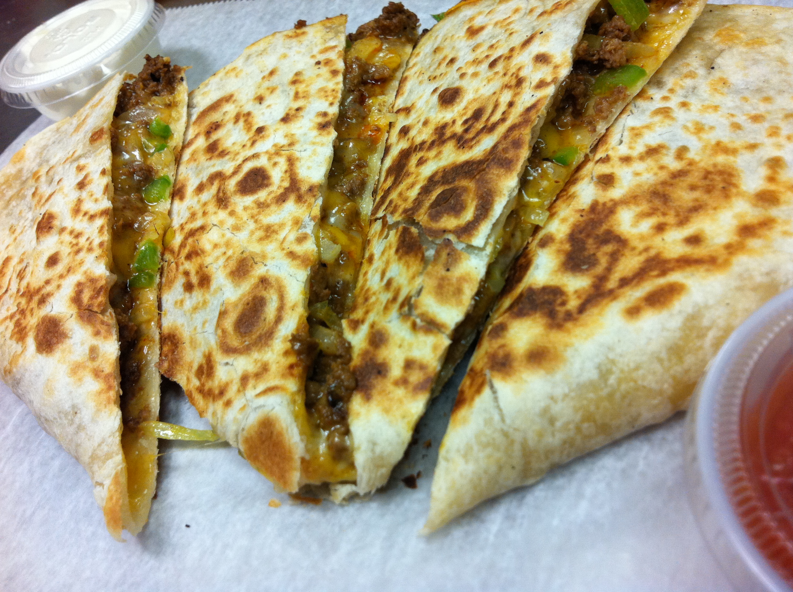 Order Beef Quesadilla food online from Papa Latin Cuisine store, West Haverstraw on bringmethat.com