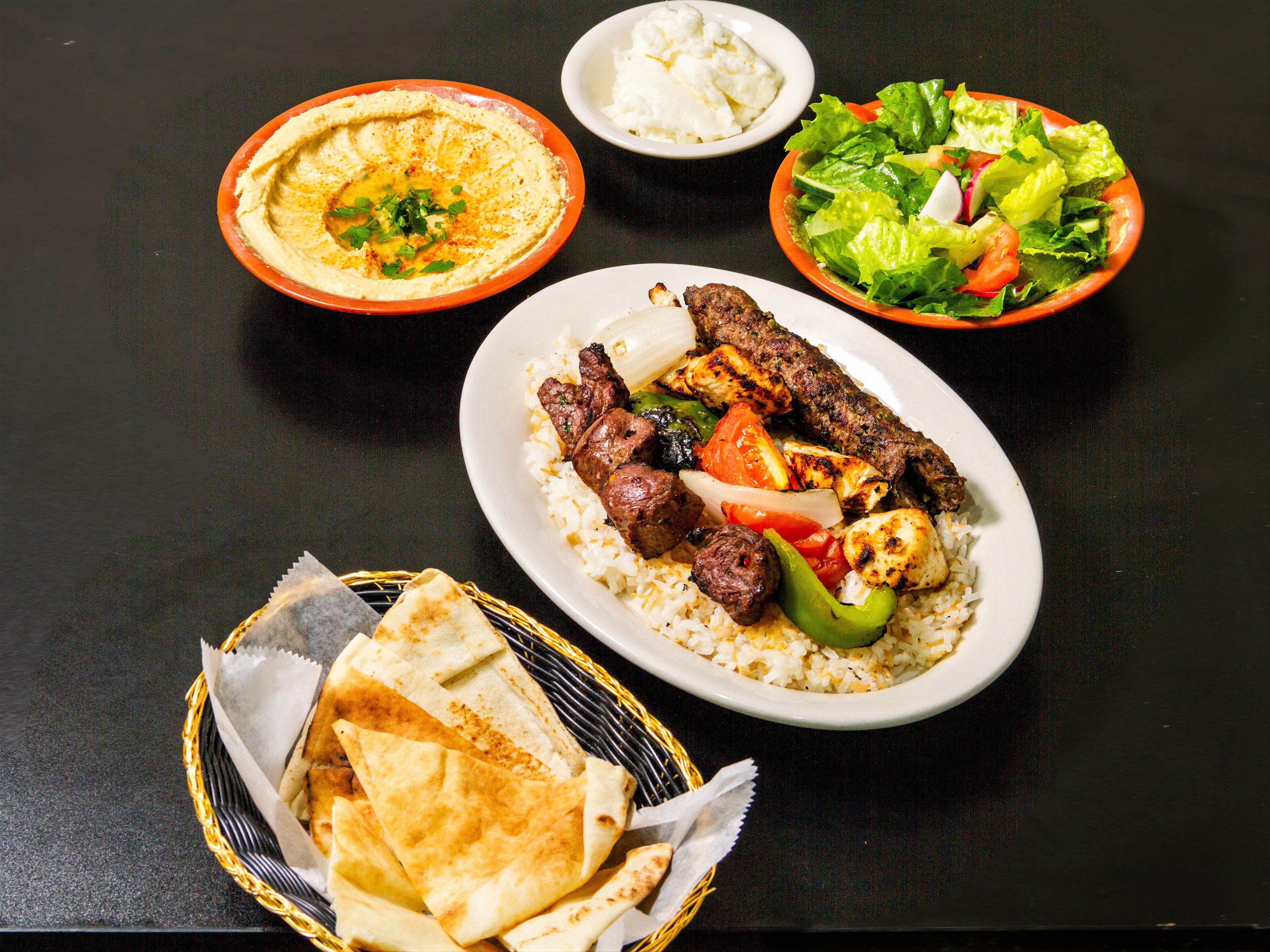 Order Kabob Combination food online from Byblos Mediterranean Cafe store, Syracuse on bringmethat.com