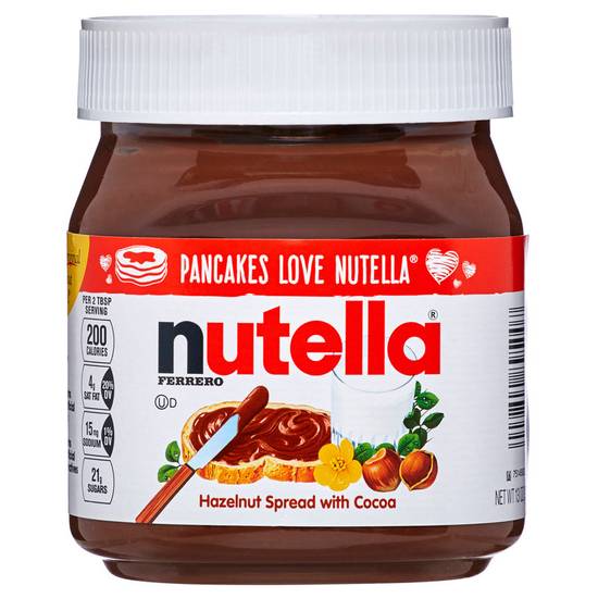 Order Nutella Chocolate Hazelnut Spread 13oz food online from Everyday Needs by Gopuff store, Roseville on bringmethat.com