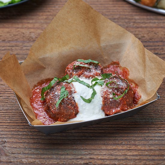 Order Baked Meatballs - 3 Pieces food online from Flippin' Pizza store, Long Beach on bringmethat.com