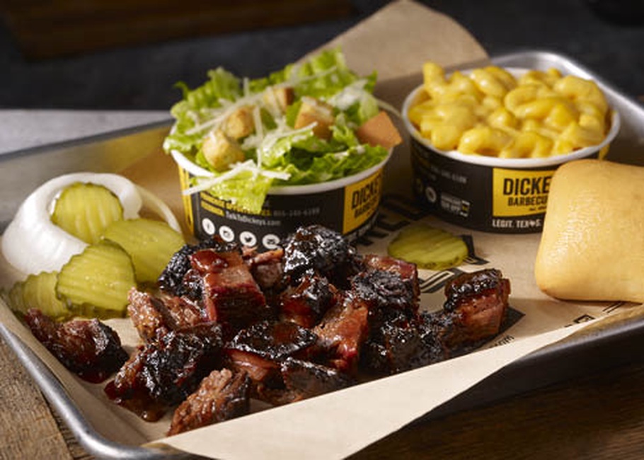 Order Brisket Burnt Ends Plate food online from Dickey's Barbecue Pit store, North Richland Hills on bringmethat.com