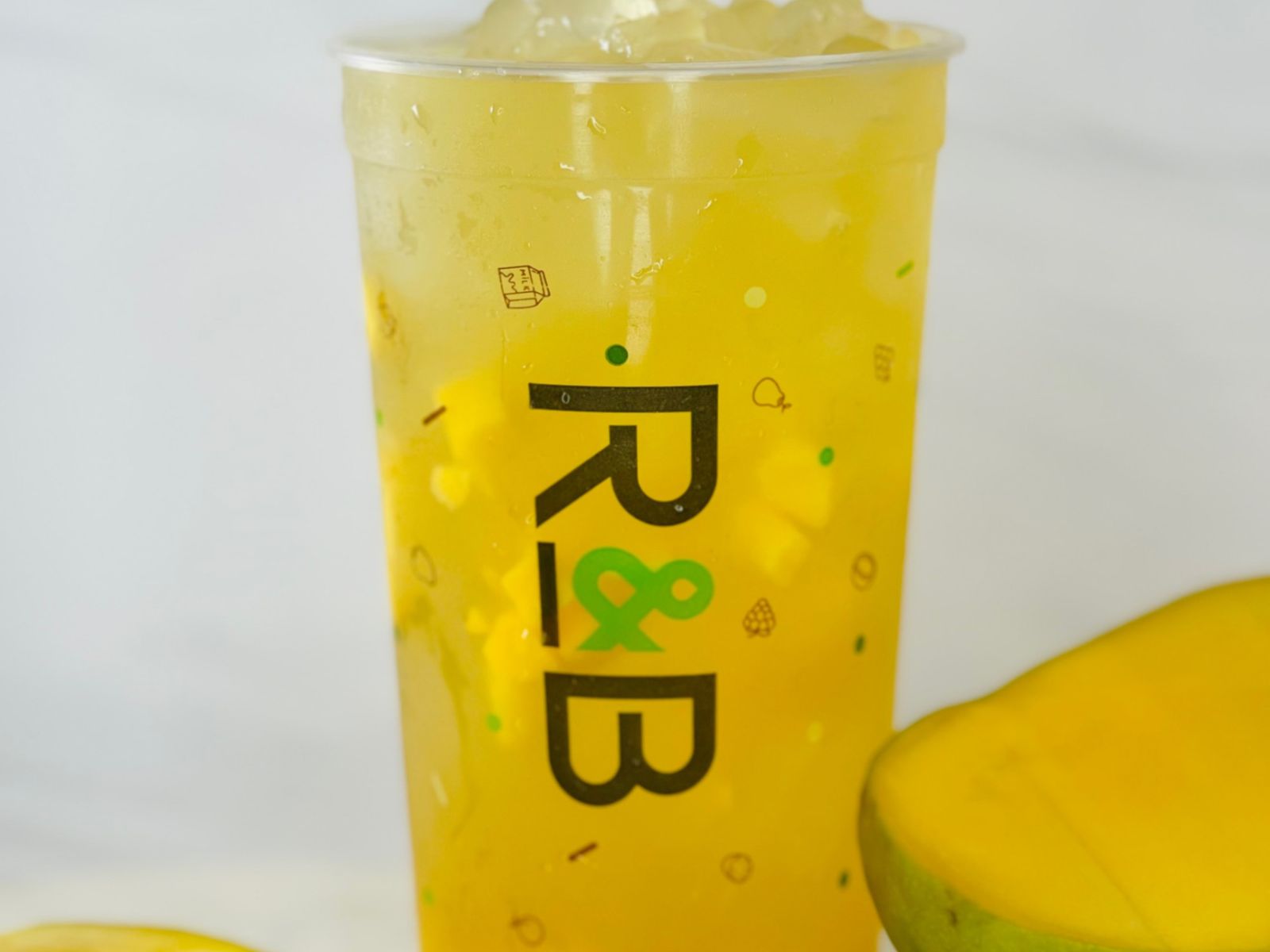 Order Mango Green Tea With Aloe Vera food online from R&B Tea Riverside store, Riverside on bringmethat.com